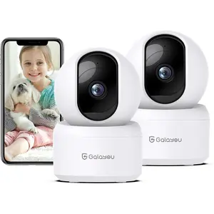 Indoor security camera 2k 360 degree 24g wifi home security for babypeteldernanny with night vision 247 sd card storage works with alexa and google assistant g