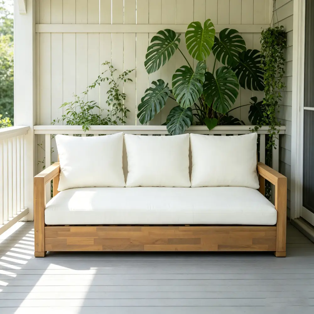 Light Teak + Acacia Wood + Foam
