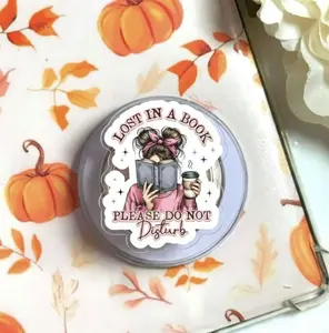 Lost In A Book Please Do Not Disturb MagSafe Phone Grip – Book Lover Magnetic Pop Socket & Kickstand – Reader Gift