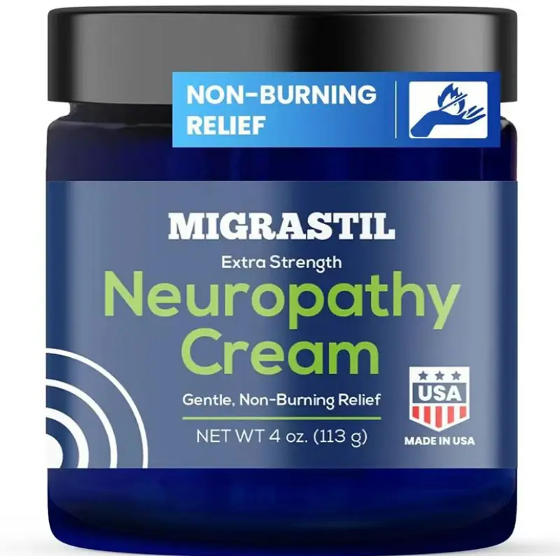 Migrastil Nerve Comfort Cream – Calming Topical Lotion for Feet, Calves, Palms and More, Mild Formula Infused with Aloe, Shea Butter & Clove for Daily Hydrating Body Maintenance, HSA/FSA Qualified Marketed by Migrastil