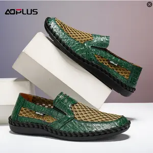 AOPLUS Boss Loafers with Secret Comfort​| Croc-print luxury with hidden airflow 3D mesh.3-second slip-on.Your stealth upgrade from meetings to private time.#StealthWealth#MensStyle