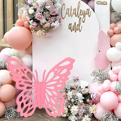 Blue Butterfly Wings Backdrop Dreamlike Portrait Photo Background For Photography Vinyl Events Party Banner Decorations 150*100cm I.453530699