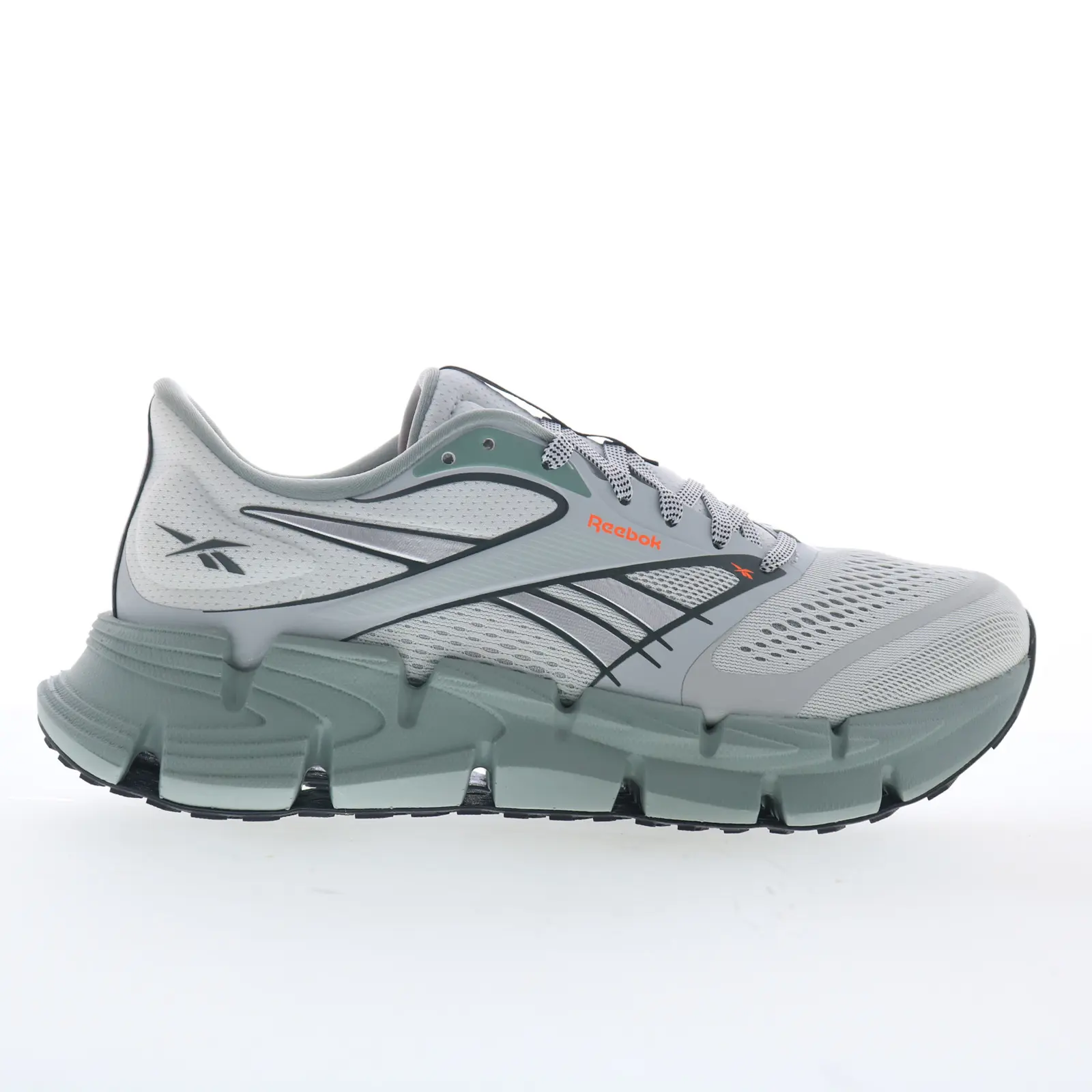 Reebok Floatzig 2 Mens Gray Canvas Lace Up Athletic Running Shoes