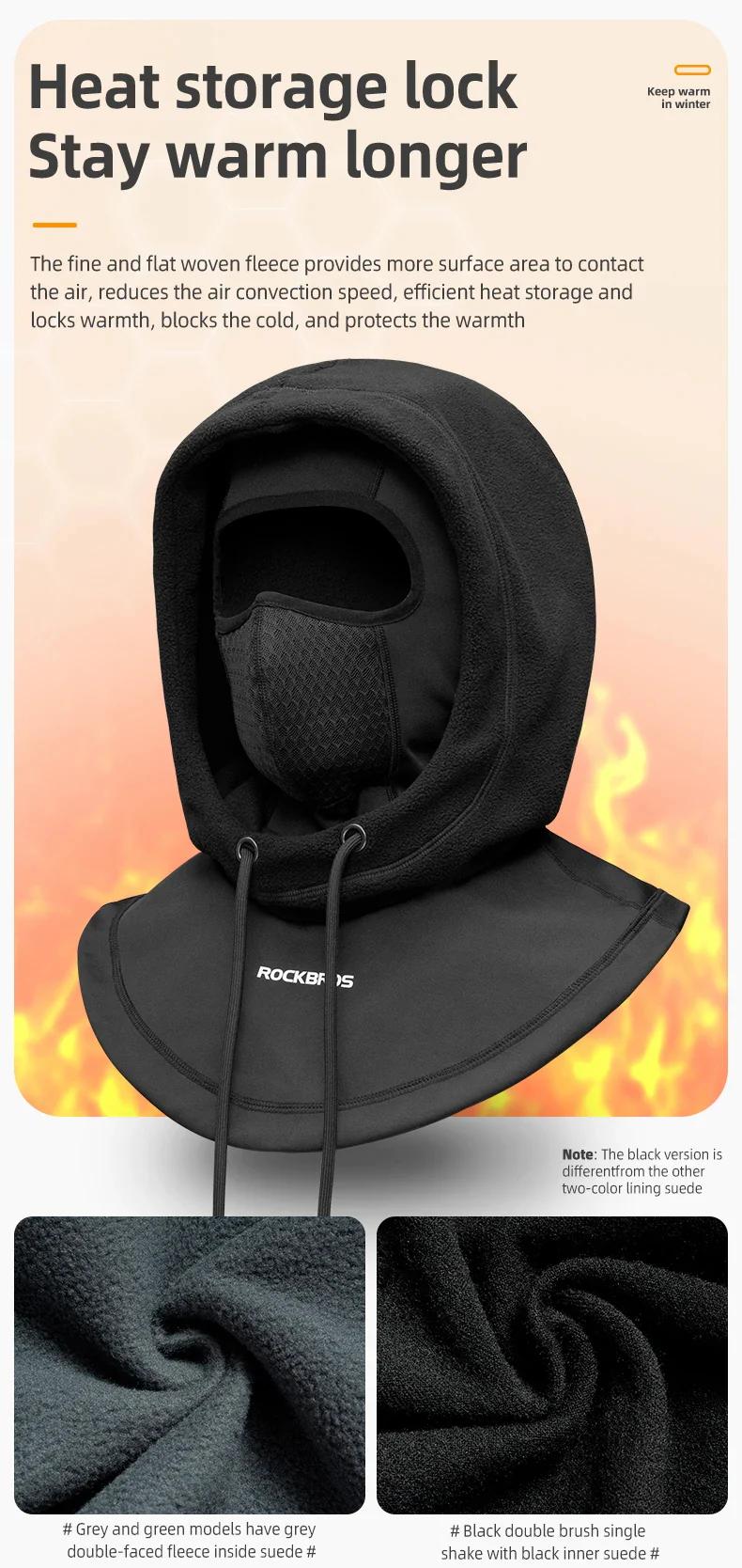 ROCKBROS Ski Balaclava Thermal Fleece Balaclava for Cold Weather Winter Men