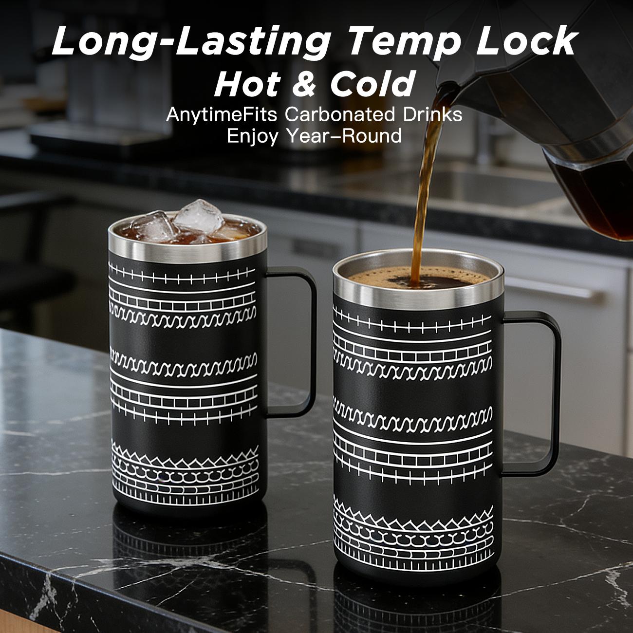 24 Oz Stainless Steel Hidden Message Funny Tumbler Cup with Handle Birthday Gifts for Women Men, Keep Cold, Hot & Ice, Flasks funny Tumbler Drinkware Tea Iced  , Sarcastic Design Coffee Cug for Coworkers & Work