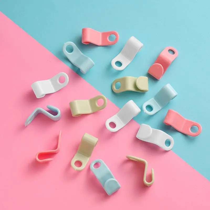 Clothes Hanger Connector Hook, 100pcs/set 4 Color Clothes Hanger Connection Hook, Multifunctional Space Saving Hook for Closet, Wardrobe