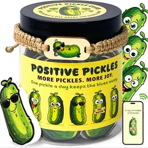 Emotional Support Pickle - Positive Pickle Cards Jar, 60 Affirmation Cards For Women, Mom, Custom Message Card - Funny Best Friend Gift For Women - Unique Birthday Gift for Womens, Teen Girl Gifts Trendy Stuff