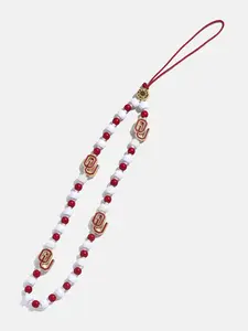University of Oklahoma Beaded Phone Charm - University of Oklahoma