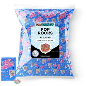 Pop Rocks Cotton Candy Bulk (0.33 oz) – 72 Pack Cotton Candy Flavored Pop Rocks Popping Candy, Retro Crackling Rock Candy for Halloween, Christmas, Easter, Valentine’s Day & Parties – By Dr. Variety