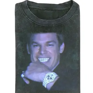 Dexter Meme T-Shirt, Funny Dexter Graphic Tee, Retro Dexter Shirt, Iced Out Grill and Watch Shirt, Vintage Crime TV Show T-Shirt, Gift for Men, Gift for Women, Crew Neck T-shirt, Trending T-shirt