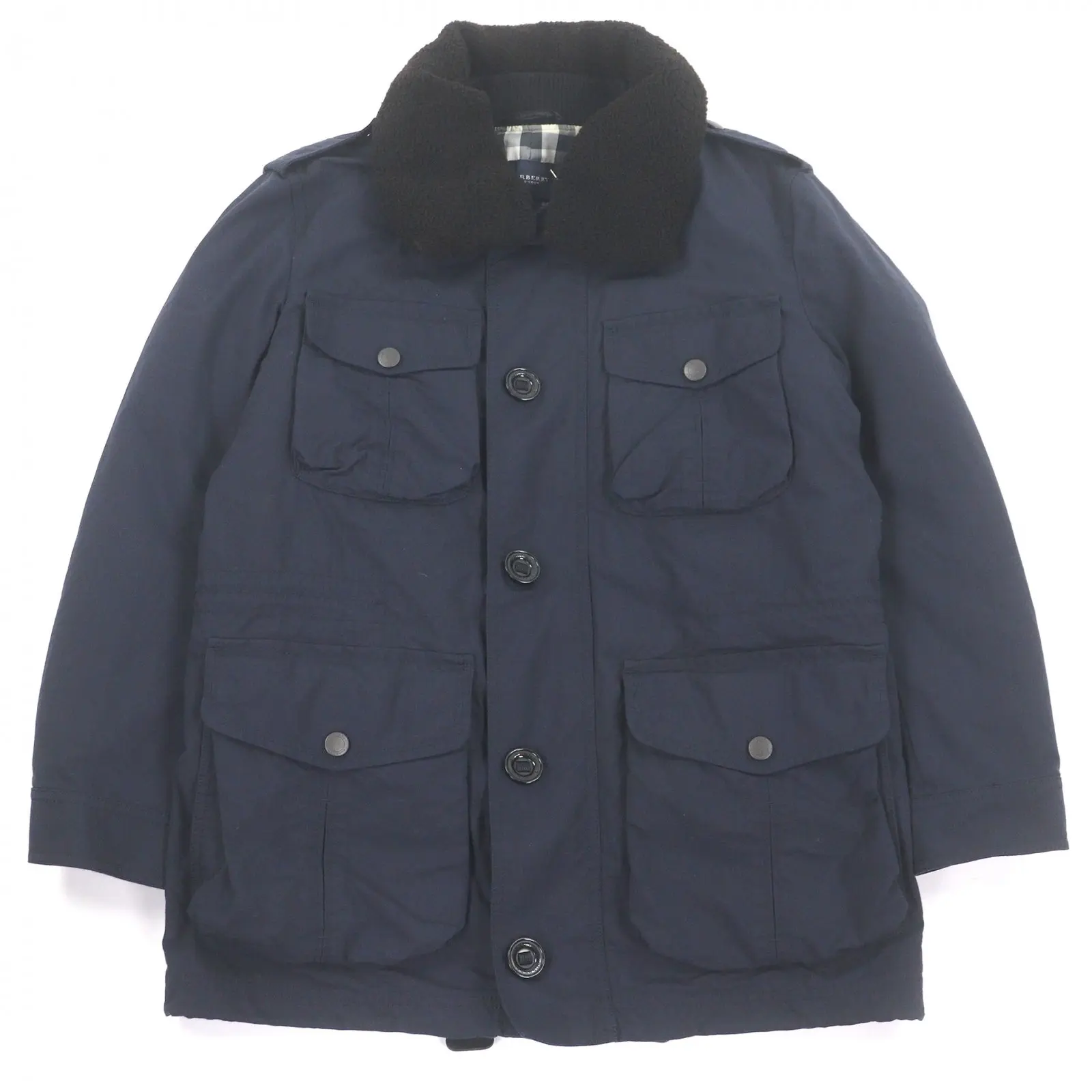 Pre-owned BURBERRY Nylon Small Leather Goods London Sheepskin Collar 3way Field Jacket