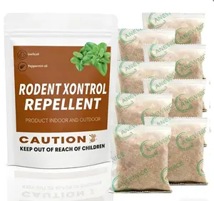 S_Squirrel and Mouse Repellent Pouches - Rodent Repellent (10 Pouches) - Keep Rodents Out of Cars - Mouse Deterrents with Peppermint Oil