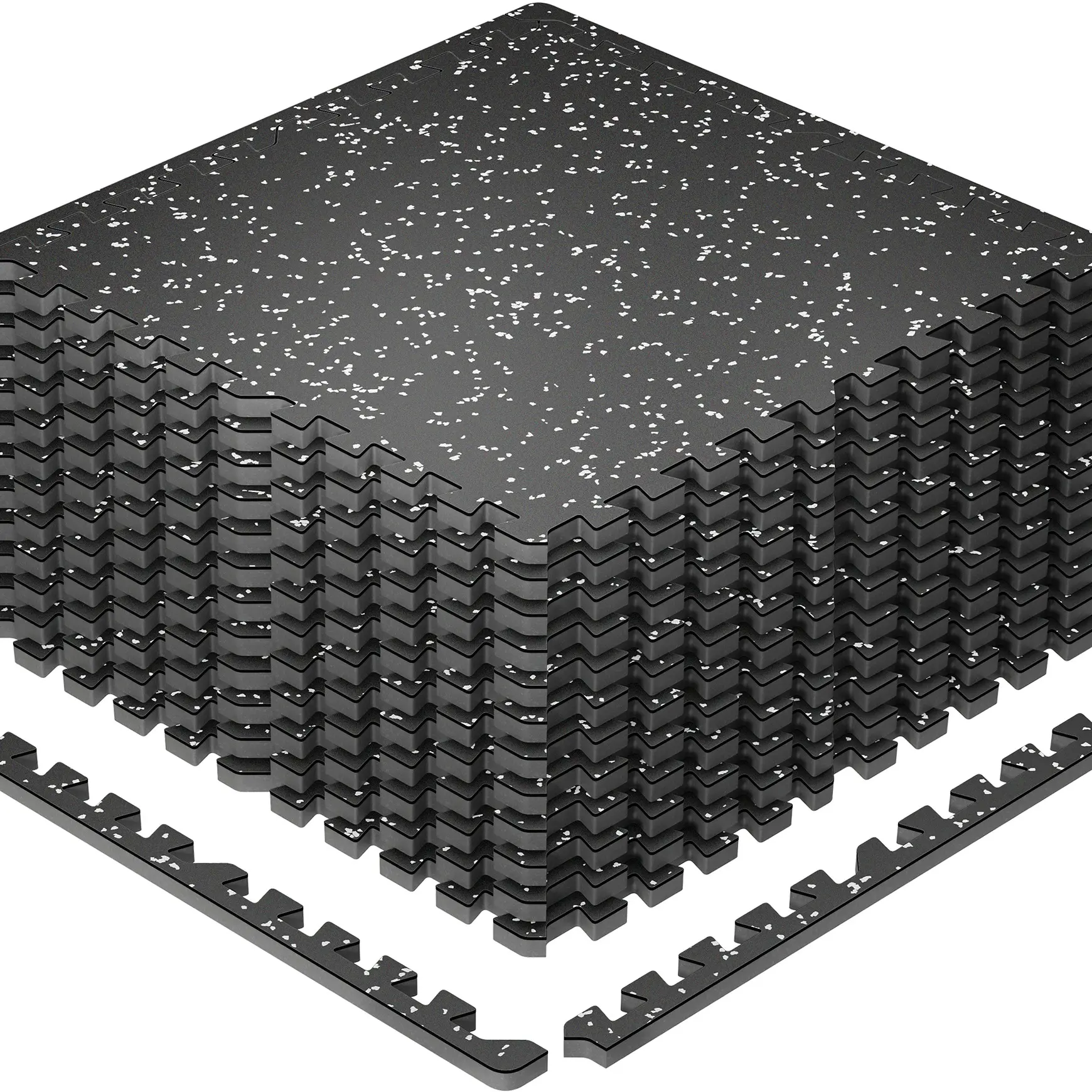 12 Pieces Black with Grey Dot