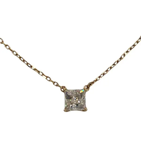 Pre-owned Swarovski Gold-plated Small Leather Goods Necklace