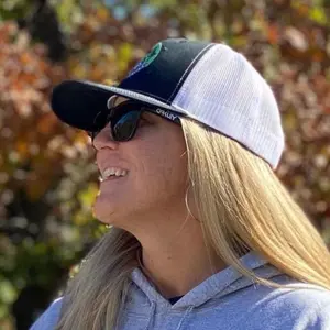 Chill-N-Reel Black Trucker Hat with Embroidered Logo or Leather Patch