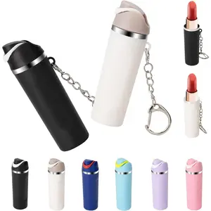Cute Mini Cup Keychain Compatible with Owala Water Bottle, Tumbler Cup Lip Balm Holder Keychain