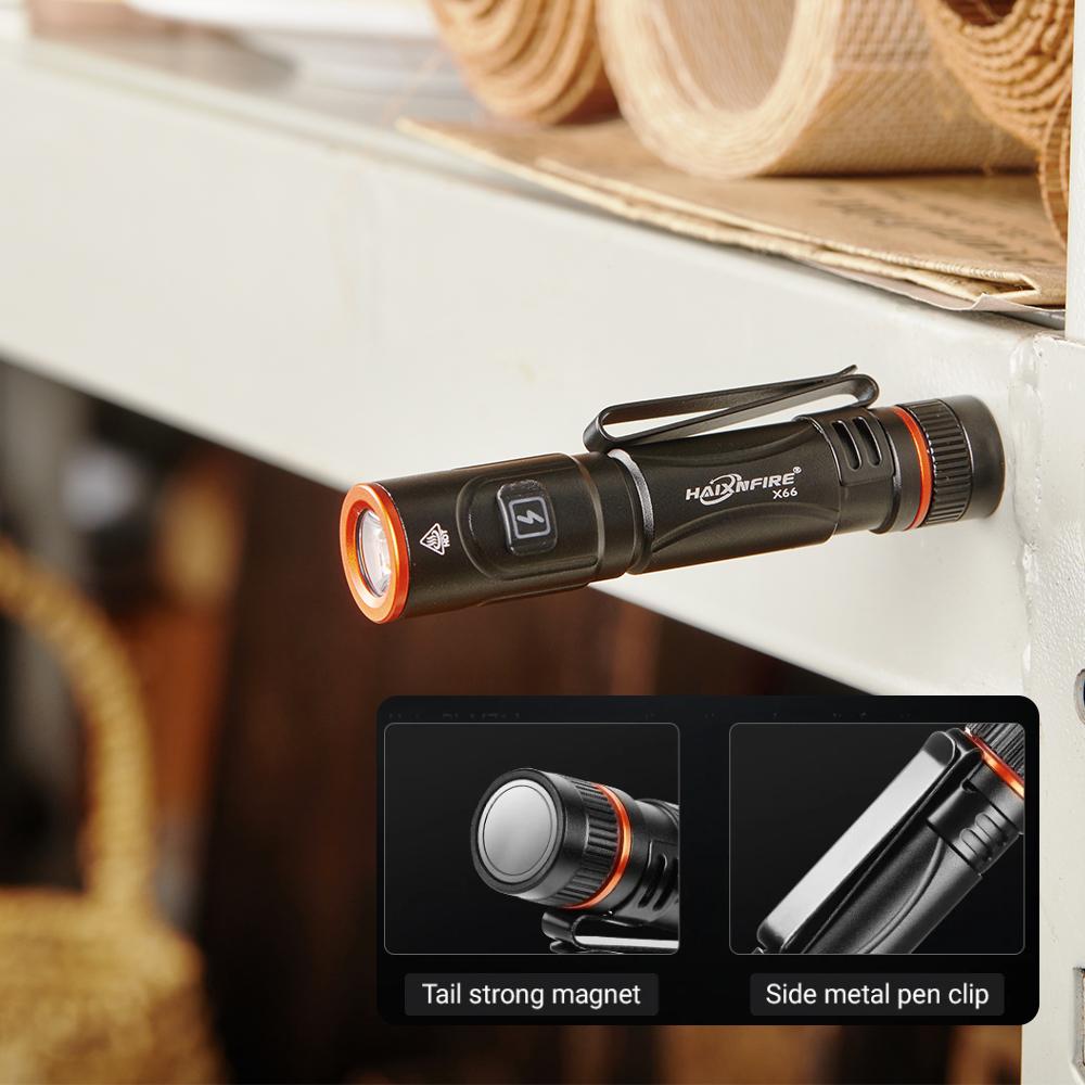 2 PCS USB Rechargeable Lithium Ion Battery Pen Flashlight with Clip, Pocket-Friendly Mini Inspection Light for Outdoor Activities, 1.5-3 Hours Runtime, Multiple Modes
