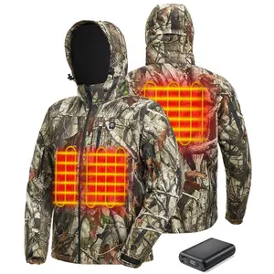 Men's soft shell heated jacket coat pack size s-xxxl Fabric Menswear Breathable Fleece