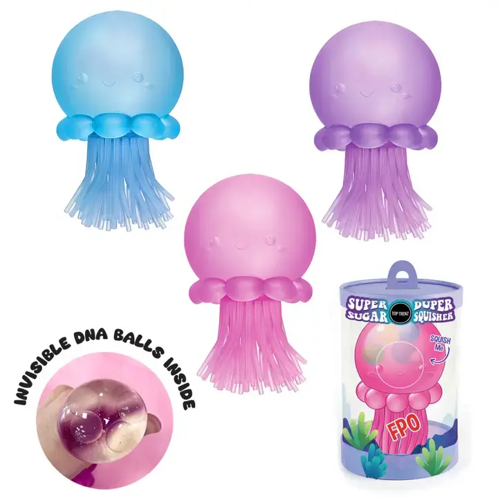 Jellyfish  Super Duper Sugar Squisher Stress Relief Toy