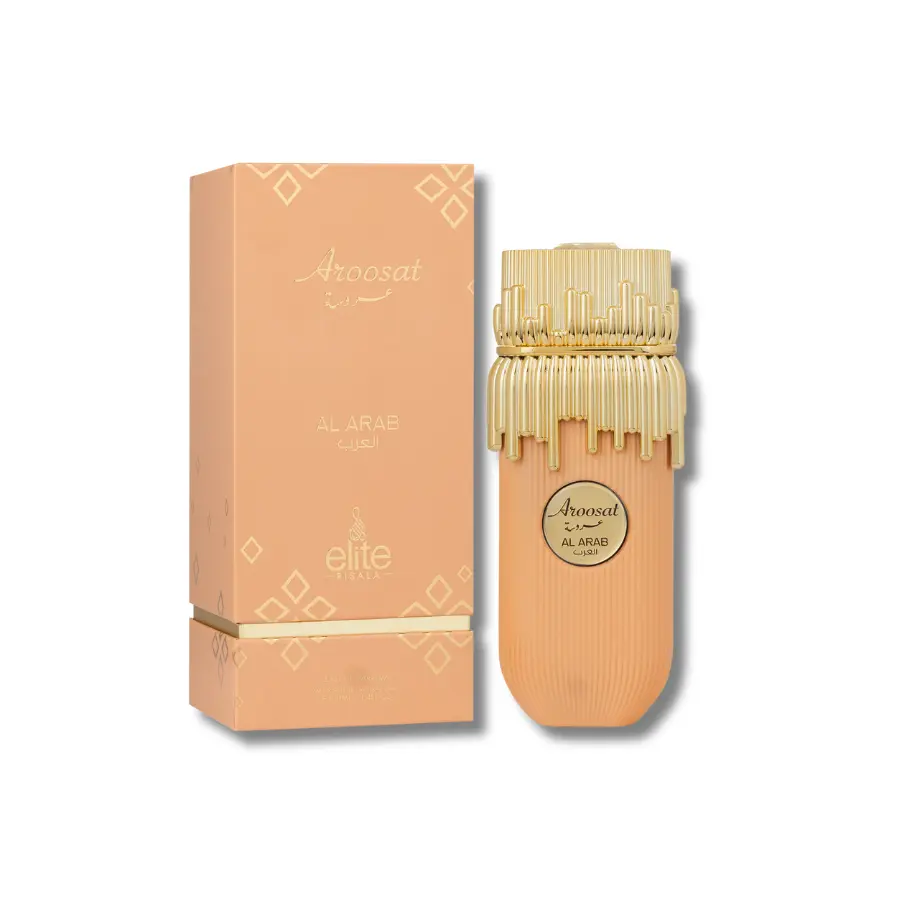 Risala Elite Aroosat Al Arab Eau De Parfum, Vanilla & Honey Floral Oriental Perfume, Unisex Alcohol-Based Fragrance for Adults, 3.4 fl oz, Arabian Scent, Floral Aromatic Scents, Vanilla Scents