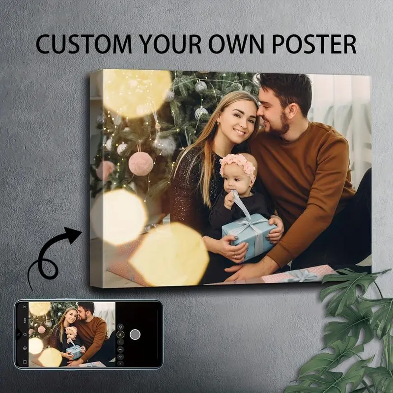 Custom Pine Wooden Frame Print, Personalized Love-Theme Wrapped Frame, Couples Gift, Bedroom Decor, Wall Art Decor, Home Supplies, Picture Frame, Solid Wooden Frame