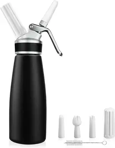 Whipped Cream Dispenser Durable Aluminum Foam Whipper 1 Pint 500ml Cream Maker
