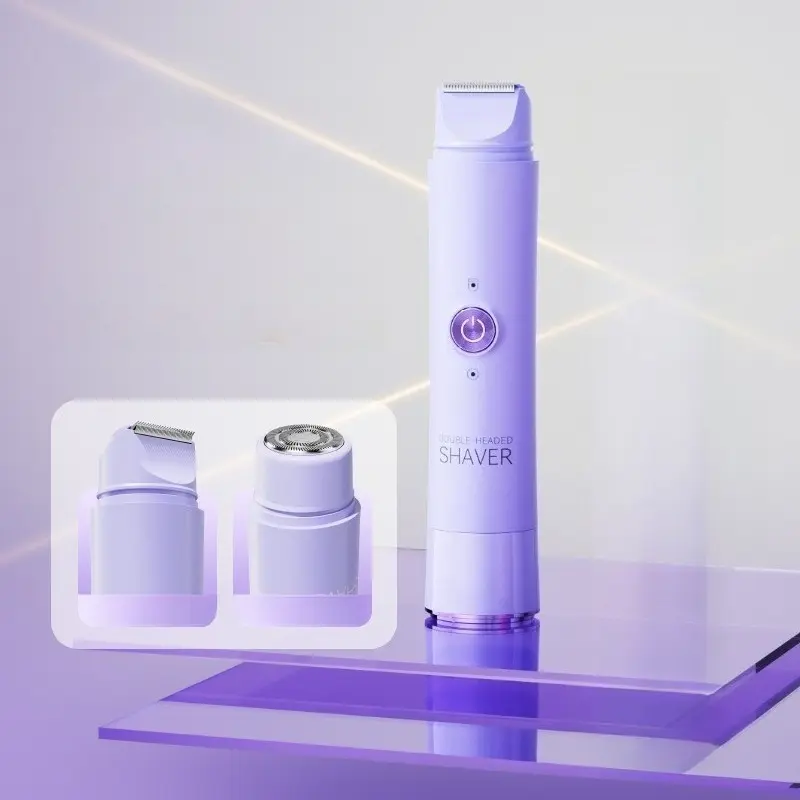 Dual-head Ladies Shaver, Body Hair Trimming, Portable Electric Hair Remover, Rechargeable Shaver
