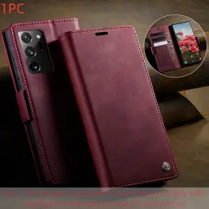 Magnetic Flip Cover for Galaxy Note20 Ultra, Includes Card Holder and Stand, Durable Tpu Shockproof Design, Protective Phone Case