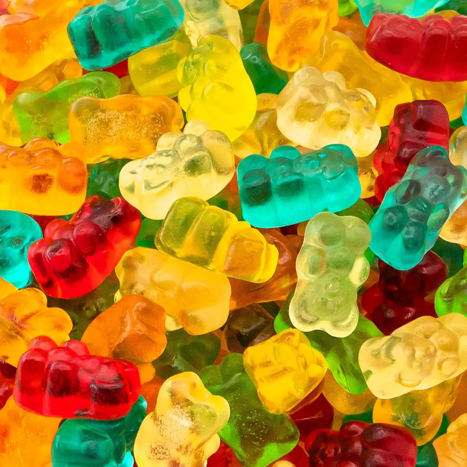 Gummi Bears, Dye Free Candy, Assorted Fruit Gummy Candy, 1 Lb Bag | Chewy Candy, Strawberry, Lemon, Orange, Apple, Blue Raspberry, Pineapple