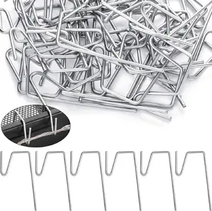 Hotop 50 Pack Stainless Steel Heavy Duty Gutter Clips Gutter Hooks for Hanging outside Lights, Metal Christmas Light Clips for Gutters Grid, Outdoor Light Hook, Holiday Hanger, String Bulb Roof Decor