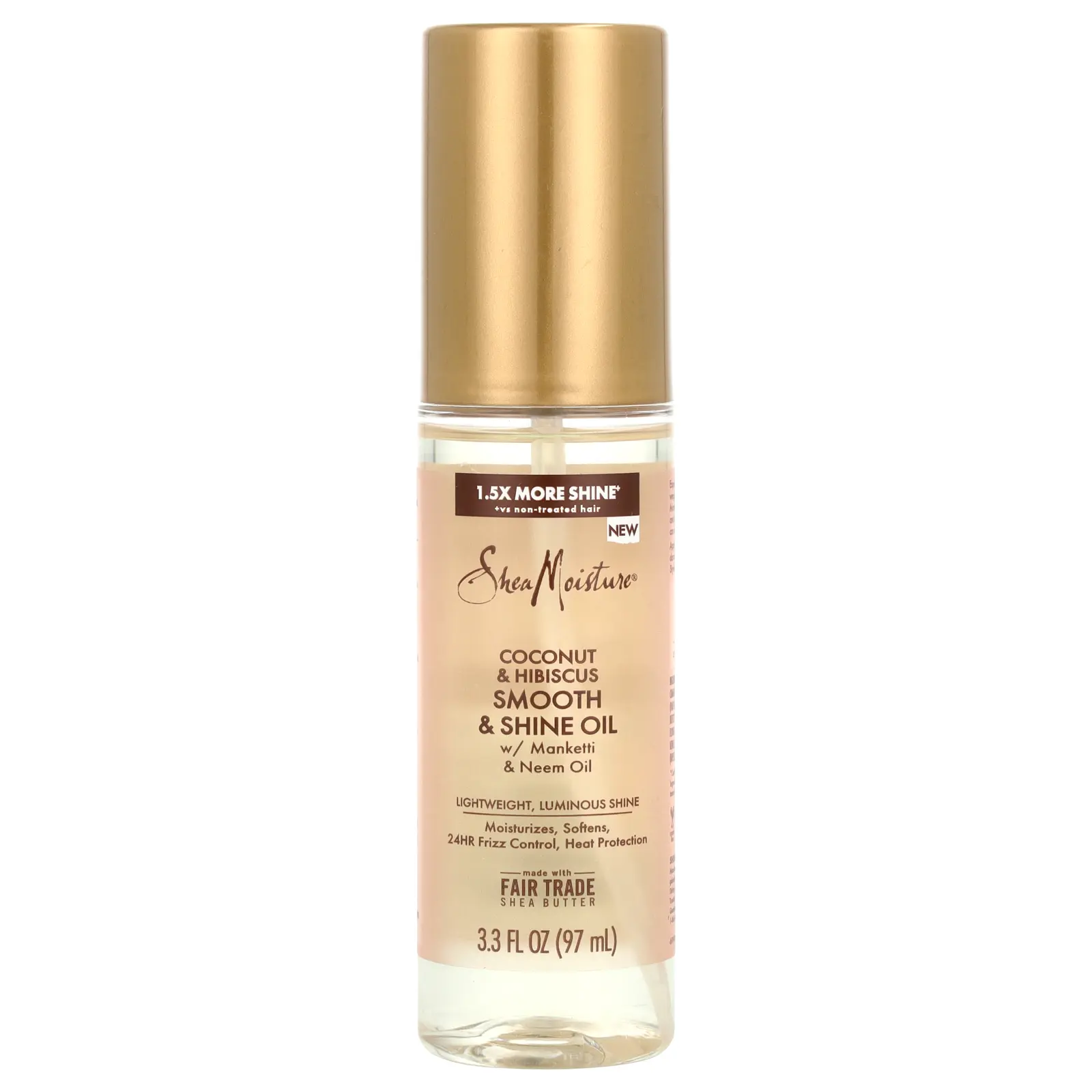 SheaMoisture Smooth & Shine Oil, Coconut & Hibiscus , 3.3 fl oz (97 ml)