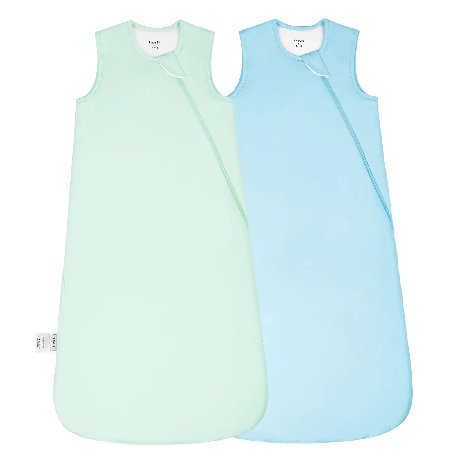 EasyFi 2-pack Supersoft Bamboo Sleep Sack 0.5 TOG & 1.0 TOG, Wearable Sleeping Bag | 2-Way Zipper | Baby & Toddler Sleepwear Outdoorfun FathersDayGift