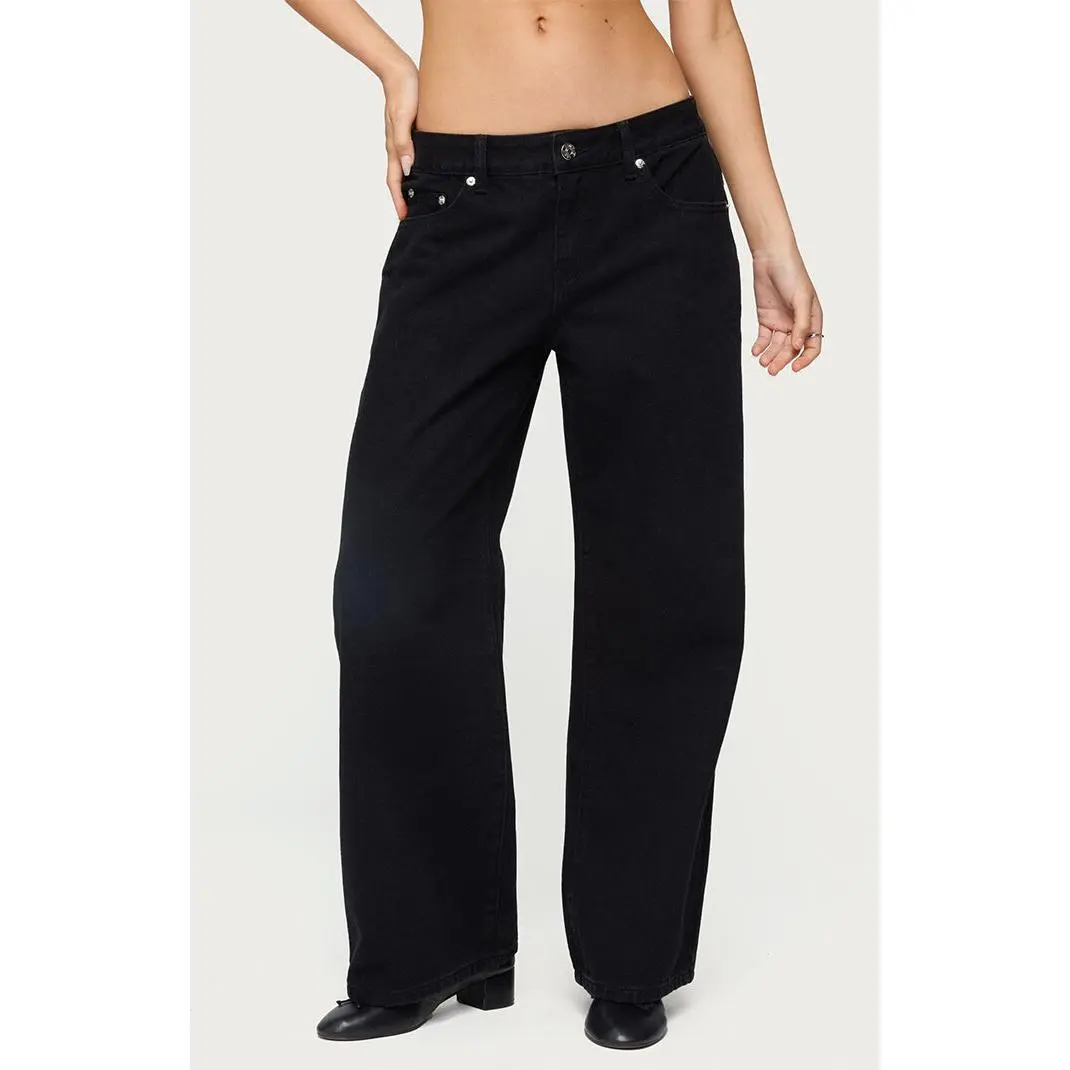 Edikted Women's Petite Daytime Low Rise Jeans Edikted Women's Petite Daytime Low Rise Jeans