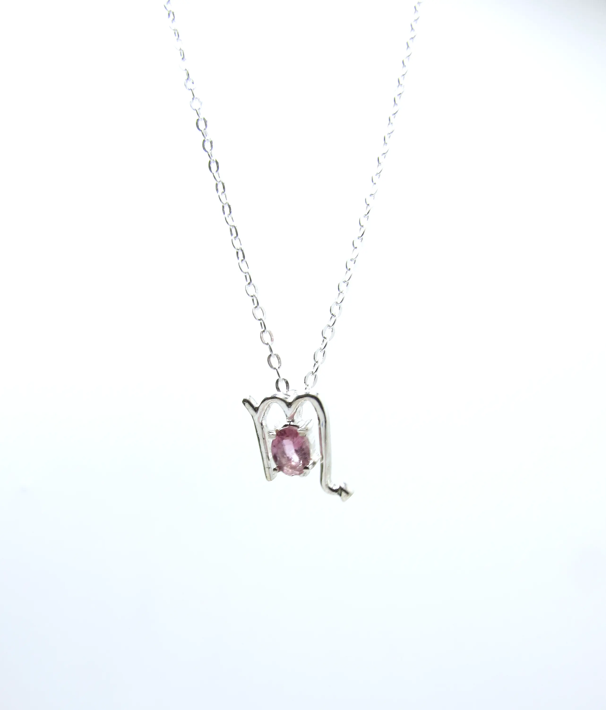 Scorpio Zodiac Pendant - Watermelon Tourmaline – Sterling Silver