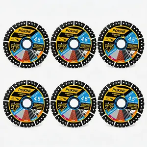 115MM (4.5 inches) POKING multi-purpose cutting saw blade, made of diamond material that is wear-resistant and sharp. Available in 3/6/9/12 pieces, it can easily handle cutting operations for stones, tiles, metals, plastics, and more.
