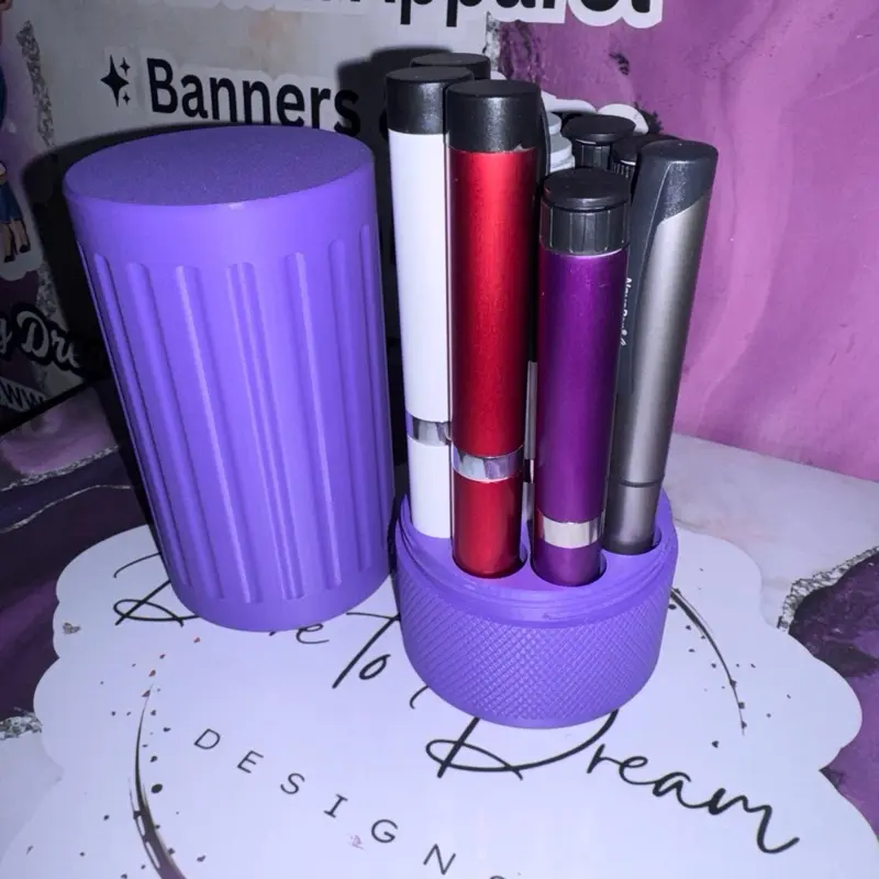 9 Pen Storage Vault | Premium 3D Printed Storage Case for Up to 9 Injection Pens