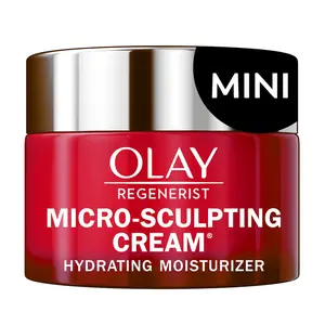 Olay Micro-Sculpting Cream Moisturizer Trial Size - Hydrating, Plumping, Firming, Exfoliating, Diminish Wrinkles, 0.5 oz