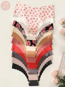 Women's Seamless Underwear Set, Soft Comfort Triangle Briefs, Sportswear Casual Style, Slim Fit Design, All Seasons Wear