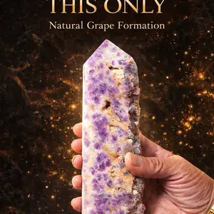 UV Reactive Grape Fluorite Tower Raw Druzy Collector Specimen Purple Fluorite in Quartz Matrix with Natural Crystal Pockets and UV Glow decor rock energy