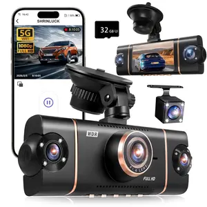 1080P 4 Channel Dash Cam360° Front Inside Rear Camera, STARVIS 2 Night Vision, Parking Mode, 5G WiFi & APP Control, with a Free 32GB Included