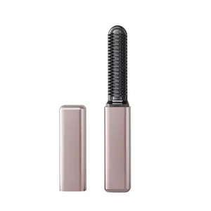 【MothersDayGift】Cordless Hot Brush, Mini Wireless Straightener for Straight to Wavy Hair, 2-in-1 Portable Straightening & Curling Brush, Hair Massager, Safe Mode, Gift