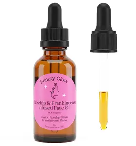 Frankincense Resin Infused Organic Castor & Rosehip Oils for Face Age Defying Miracle Facial Moisturizer Cold Pressed Serum Natural Skincare Hydrates Skin Moisturizing 1 Fl Oz Hydrating Radiant