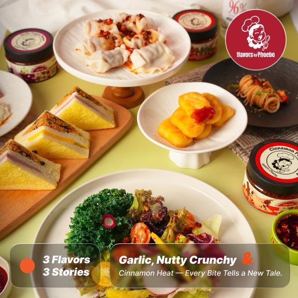 Flavors by Phoebe Crunchy Chili Oil 170g/6oz Crisp Nutty Bold Dip Sauce for Gatherings Parties Everyday Enjoyment Unique Culinary Experience Vegetable Salt