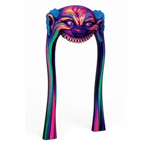 Creepy Carnival Neon Blacklight Doorway Curtain