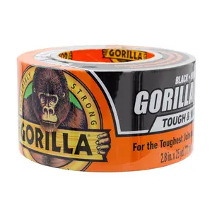 Gorilla Tape Tough & Wide Black Duct Tape 2.88" x 25 yd Heavy Duty Weather Resistant for Indoor Outdoor Use