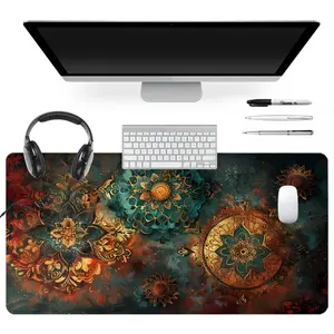 Extra Large Colorful Mandala Mouse Pad Artistic Gaming Mouse Pad 35x16 Inch Computer Keyboard Mousepad Suitable for Families, Offices and Schools. Perfect Gift for Family Members and Friends