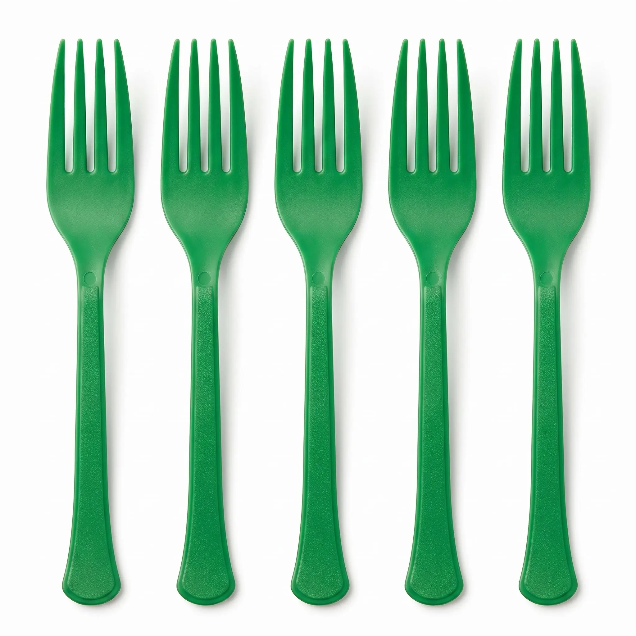 Festive Green Plastic Forks - 7.5 in. - 50 ct. - Solid Color Collection