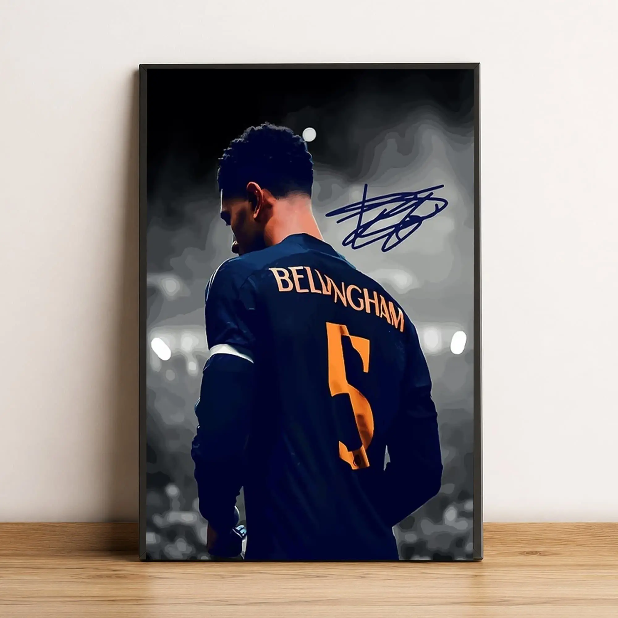 Jude Bellingham Soccer Jersey Art Poster, Soccer Wall Art, Football Fan Gift ( Unframed - Print Only )