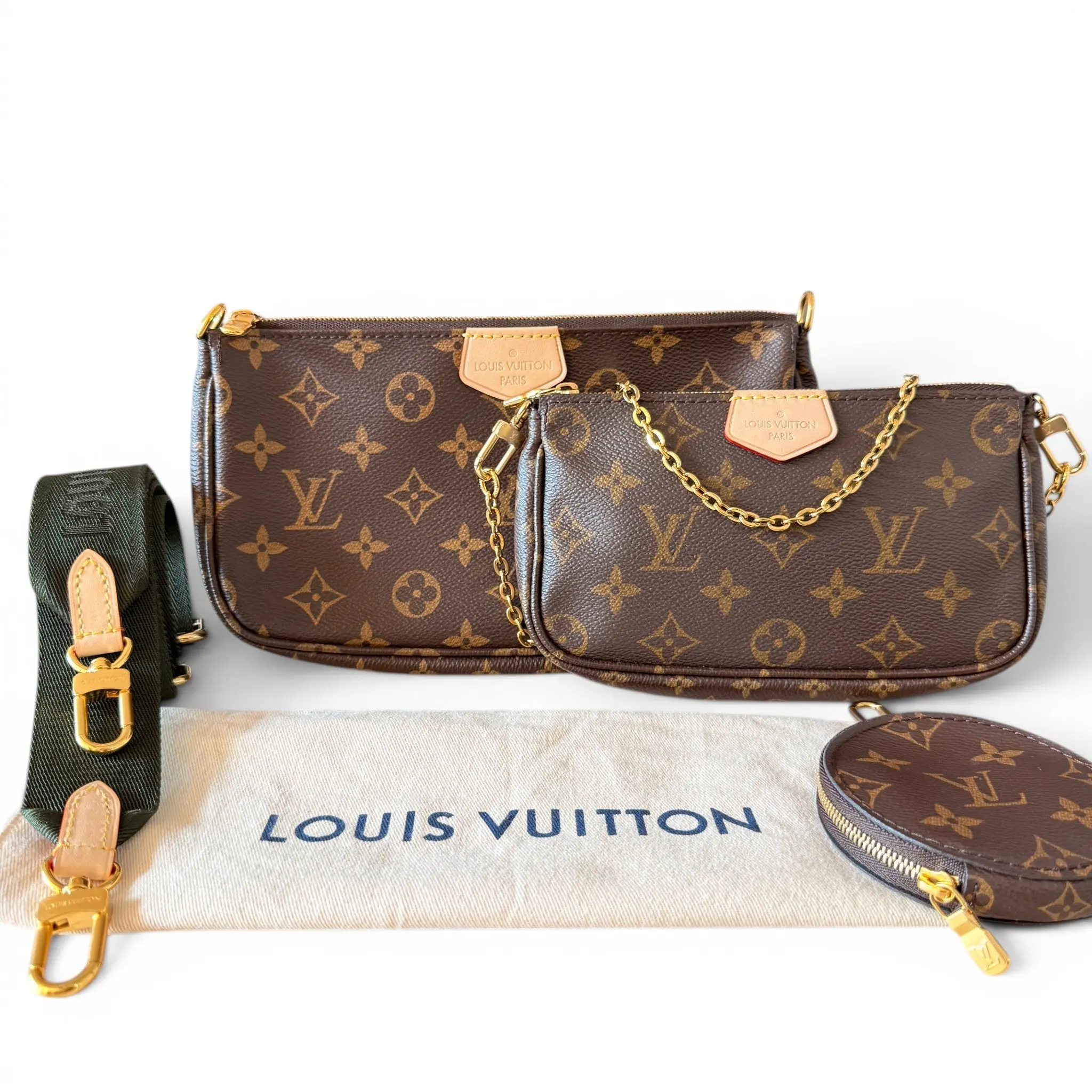 Pre-owned Louis Vuitton Coated Canvas Shoulder Bags Monogram Multi Pochette Accessories