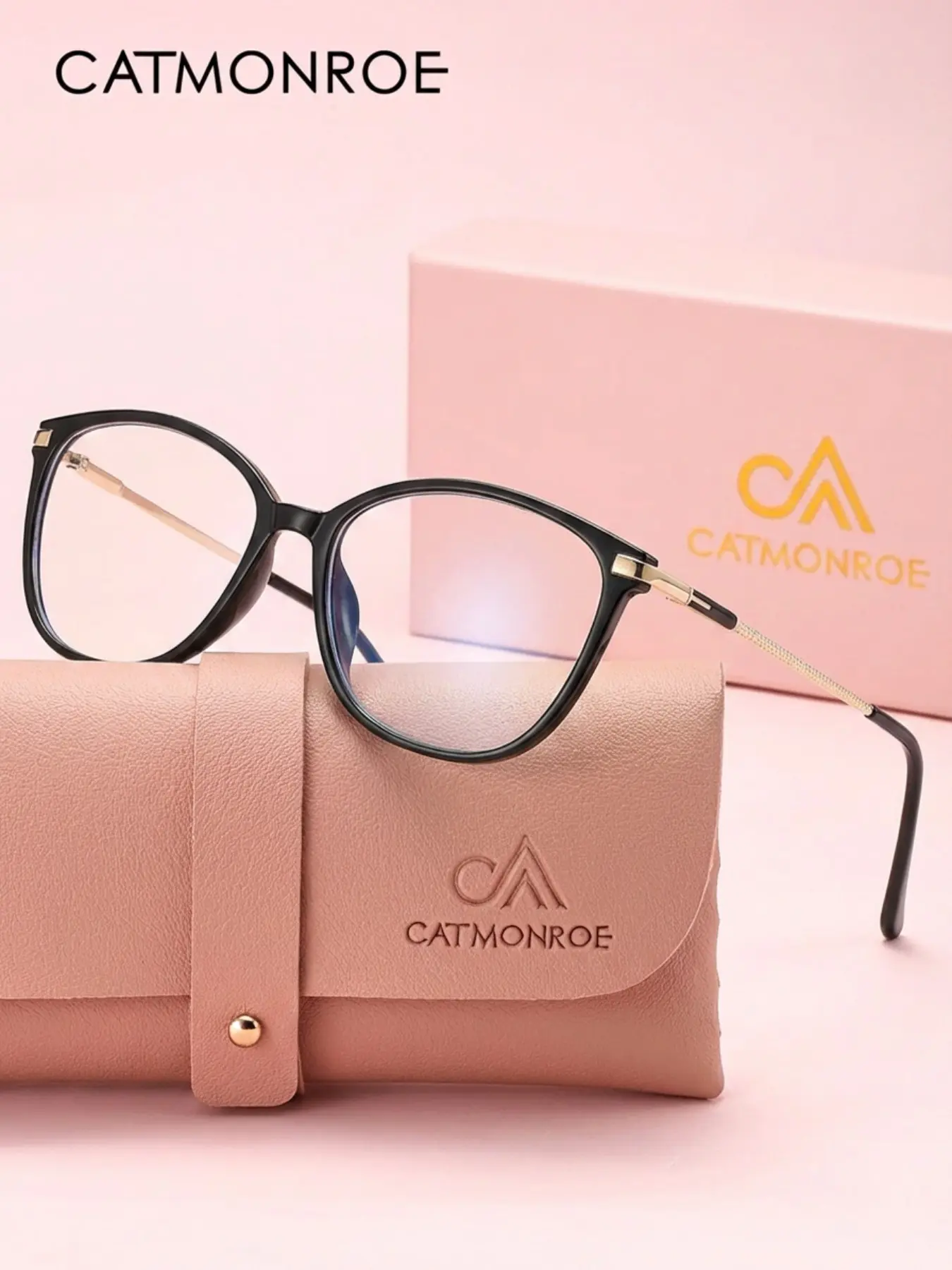 CATMONROE Exquisite Anti Blue Light Glasses, Cat Eye Frame Gradient Style, Fashionable And Versatile, Casual Stylish Glasses, Home Computer, Office Games Reduce Blue Light Protects Eyes